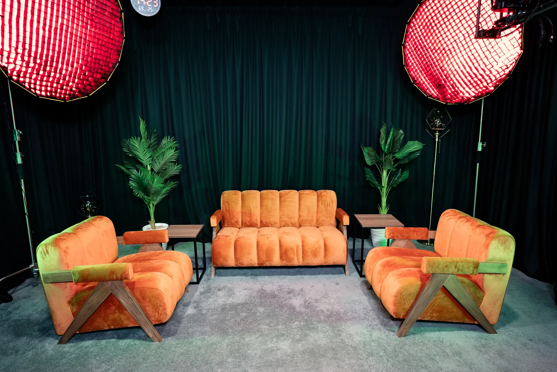 Le décor salon du studio Awal à Agadir